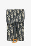 Christian Dior Blue Oblique Jacquard Saddle Pouch