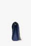 Saint Laurent Blue Grained Leather Small Envelope Bag