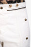 Chloe White Denim Biker Style Jeans Size 38