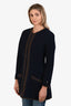 Pre-loved Chanel™ 1997A Navy Wool Long Zip Up Coat Size 38