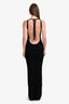 Max Mara Black Knit Open-Back Manjari Maxi Dress Size S