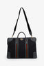 Gucci Black Canvas Leather Extra Large GG Bauletto Duffle Bag With Strap