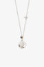 Hermès Sterling Silver H Coin with 18K Rose Gold Detail 'Ex Libris' Pendant Necklace Medium Model