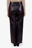 Lafayette 148 Black Lamb Leather Sullivan Straight Leg Pants Size US 0