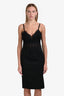 Oscar de la Renta 2016 Black Floral Bustier Midi Dress Size 10