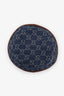 Gucci Blue/Brown Monogram Denim with Leather Trim Bucket Hat Size M