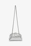 Bottega Veneta Silver Lauren 1980 Intrecciato Leather Shoulder Bag