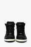 Jimmy Choo Black Leather Metallic Glitter Leather 'Tokyo High-Top' Sneakers Size 8