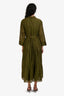Max Mara Green Shirt Maxi Long Sleeve Dress Size 46
