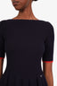 Louis Vuitton Navy Wool Cashmere Ribbed Mini Dress Size XS