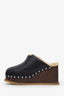 Hermès Black Leather Earth Mules Size 36