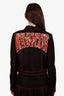 Gucci Black/Red Contrast Stitch 'Hollywood Babylon' Sequin Jacket Size 40