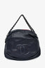 Chanel 2008/09 Cuir Perforé Bleu Marine/Rouge Sac Cabas Extensible Spirit Ligne Baseball
