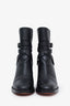 Christian Louboutin Black Leather 'Karistrap' Ankle Boots Size 36.5