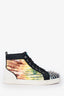 Christian Louboutin Multicolour Printed Patent Leather Lou Pik Pik High Top Sneakers Size 43.5 Mens
