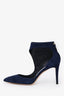 Jimmy Choo Navy Blue Suede Taris 85 Pumps Size 36
