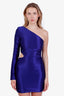 Gauge81 Purple One Shoulder Cut Out Mini Dress Size XS