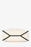 Jil Sander Black/Beige Leather Trim Canvas Shoulder Bag