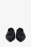 Jil Sander Black Leather Lace Up Pointed Toe Flats Size 37