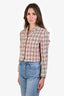 Miu Miu 2023 Brown/Beige Tweed Cropped Jacket Size 38