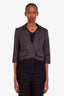 Celine Charcoal Grey Wool Cropped Blazer Size 38