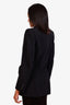 Balenciaga Black/White Hourglass Pinstripe Blazer Jacket Size 36