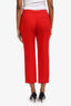 Alexander McQueen Red Wool Silk Trousers Size 40