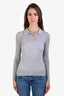 Renggli Grey Cashmere Polo Top Size XS