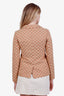 Gucci Brown Cotton Blend GG Monogram Single Breasted Blazer Size 12 Kids