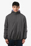 Gucci Grey/Purple Nylon GG Reversible Zip Up Jacket Size 48 Men's