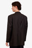 Hickey Freeman Black Wool Single Breasted Blazer Size M Mens