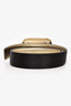 Roger Vivier Black Satin Crystal Buckle 'Pilgrim' Belt Size 75