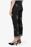 Stella McCartney Black Denim Star Printed Straight Leg Jeans Size 28