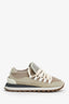 Brunello Cucinelli Beige Leather Sneakers Size 37