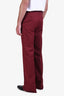 Gucci Burgundy Cotton GG Monogram Jacquard Pants Size 44 Mens