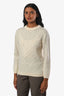 Pull Dior beige en laine à motif jacquard Dior Oblique, col rond, manches longues, taille enfant 12 ans