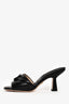 Gucci Black Leather 'GG' Open Toe Heels Size 35.5