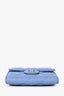 Pre-loved Chanel™ 2020 21 Light Blue Lambskin Interlocking CC Card Holder on Chain