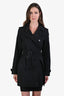 Burberry Black Kensington Short Trench Size 6