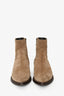 Saint Laurent Beige Suede Western Ankle Boot Size 41 Men's