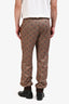 Gucci x Disney Brown Mickey Mouse Print Drawstring Jogger Pants Size S Men's