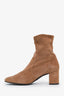 Stuart Weitzman Bottines en daim marron à talon carré Taille 8.5