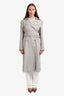 Remain Birger Christensen Grey Linen Trench Coat Size 4