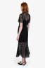 Self-Portrait Black Lace Short Sleeve Maxi Dress Estimated Size 10