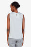 Dolce & Gabbana Grey Silk Lace Sleeveless Top Size 42