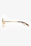Chloe Gold 380 Square Clear Sunglasses