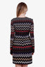 Missoni Multicolour Chevron Metallic Knit Dress Size L