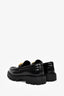 Celine Black Leather Triomphe 'Margaret' Loafers Size 34
