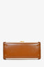 Saint Laurent Cream/Brown Canvas Leather-Trimmed Medium 'Cassandra' Crossbody