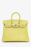 Hermès 2023 Lime Matte Alligator Mississippiensis Birkin 25 With Palladium Hardware